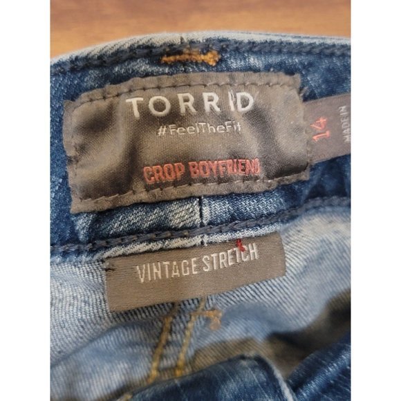Women's Torrid Vintage Stretch Blue Jeans Size 14 - Picture 6 of 8